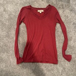 Decree Women's Burgundy Long Sleeve Top